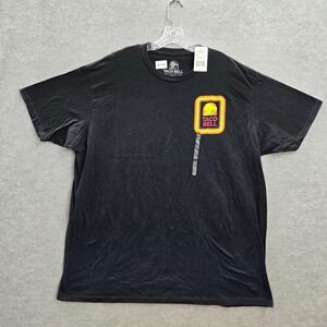 Taco Bell Men Shirt 2XL Black Patch Logo Graphic Short Sleeve Crew Neck NWT